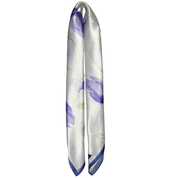 NWT Genuine 100% Mulberry Silk Satin Scarf 25"x25" Medium Square Shawl Wrap 5719 - Picture 8 of 8